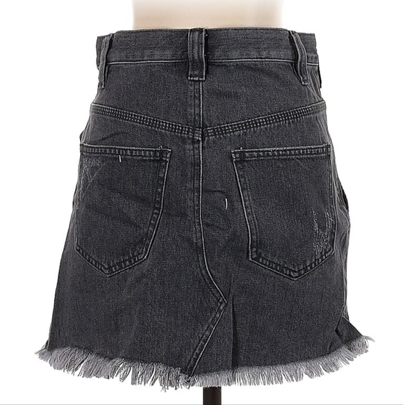 Free People Sanded Black Denim Mini Skirt – NWT - Picture 3 of 5